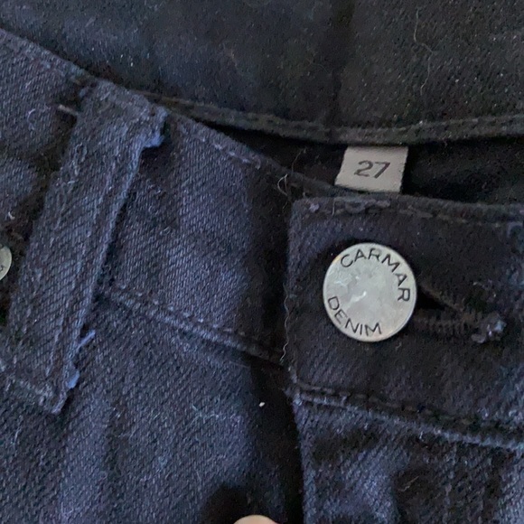 CARMAR black denim with zippers down side - Picture 2 of 3
